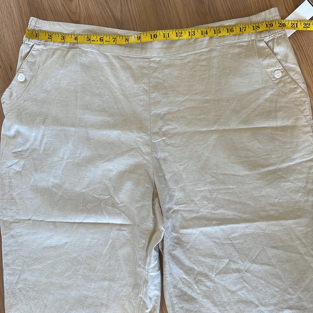 NWOT Croft & Barrow Linen Blend Crop Pant. XXL - Picture 2 of 6